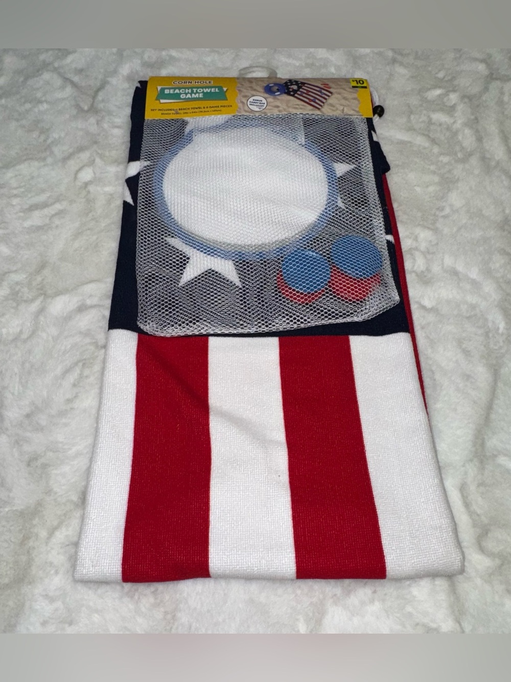 NEW corn hole beach towel game
